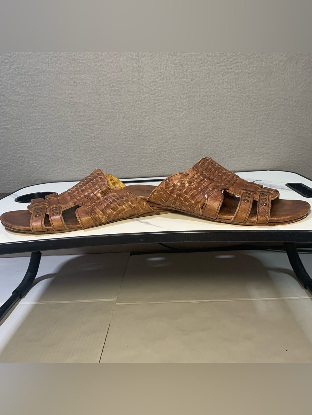 Bed Stu Diaz Huarache Woven Leather Slide Sandals Size 10 - Picture 4 of 8